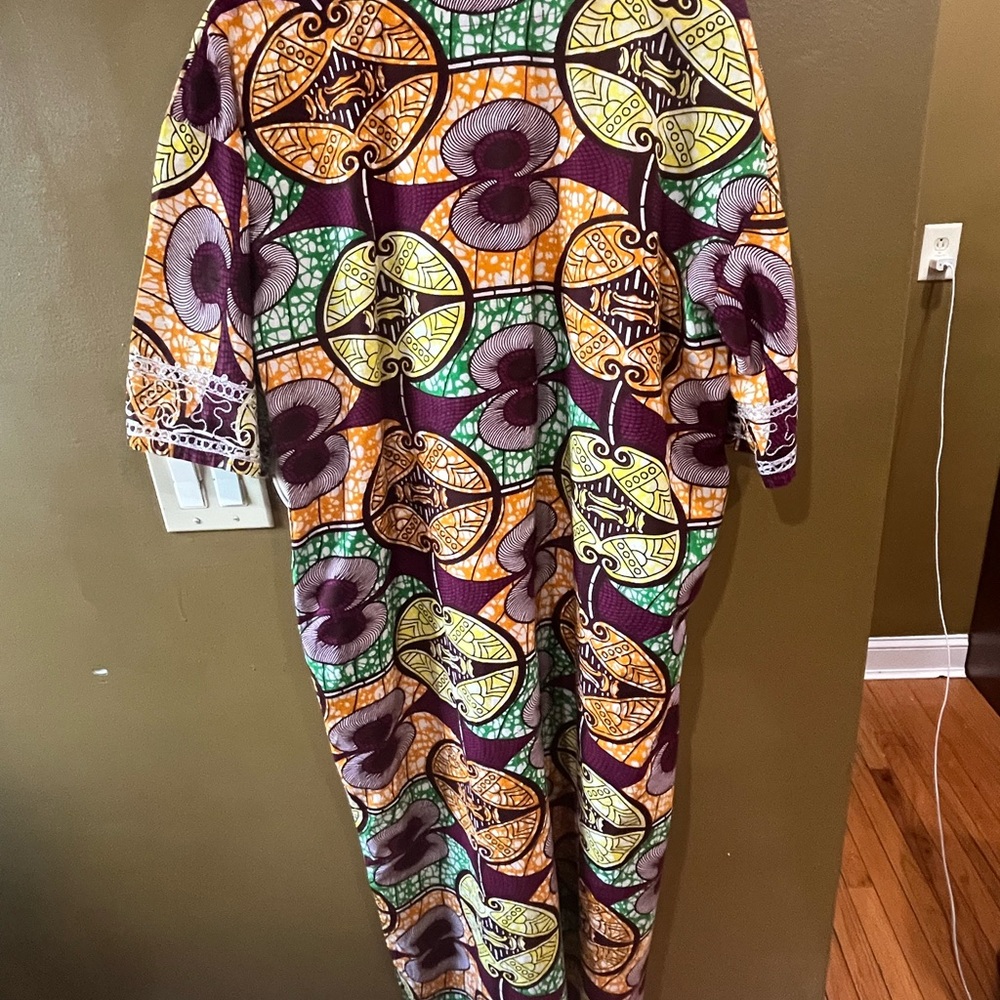Advance Apparel African print dress with pockets free size - Picture 7 of 10